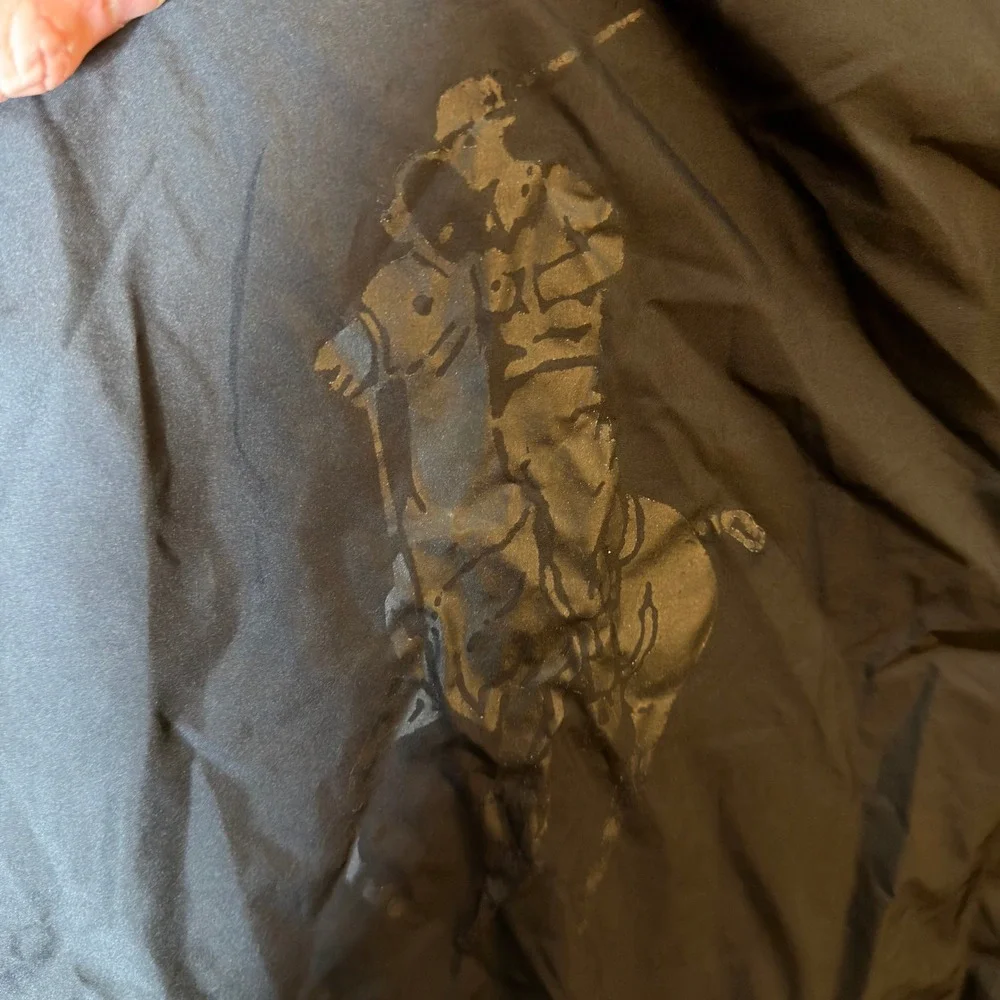 Polo Sport Ralph Lauren Performance Windbreaker Jacket Black Red Mens Large‎